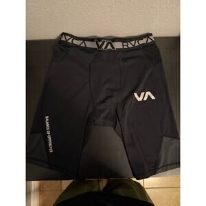 RVCA VA Black Compression Athletic Shorts Size XL